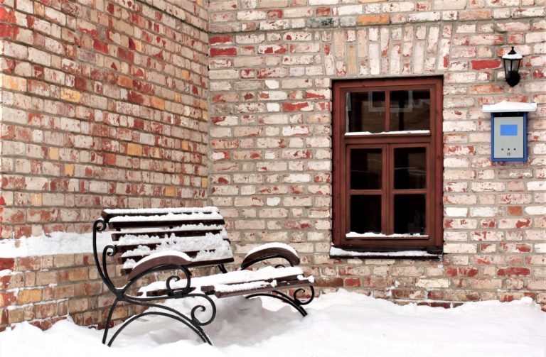 Mahogany double casement window